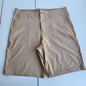 Rorie Whelan Golf Shorts Mens 38 Beige Khaki Classic Fit Active Stretch Comfort